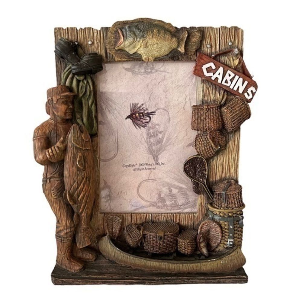 Cabin resin decorative picture frame 4x6